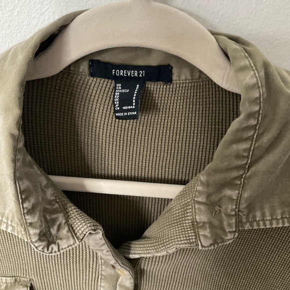 Forever 21 Waffle Lightweight Shacket Small - Picture 2 of 4
